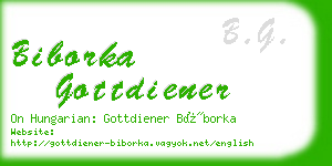 biborka gottdiener business card